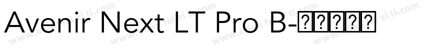 Avenir Next LT Pro B字体转换